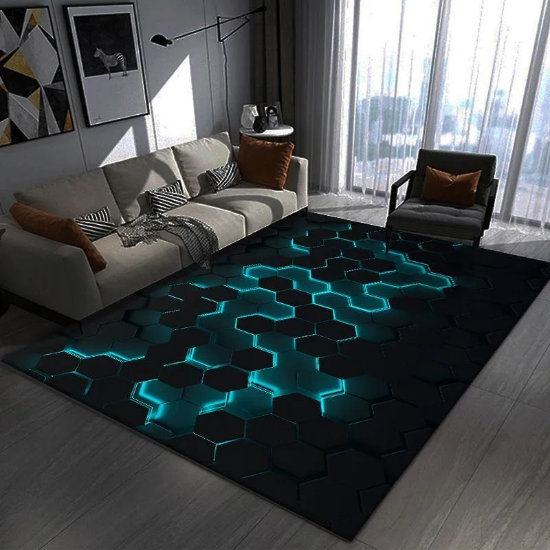 3D Esports Gaming Rug, Crystal Velvet Carpet for Living Room, Sofa, Bedroom – Thickened Silent Protective Mat thumbnail 4