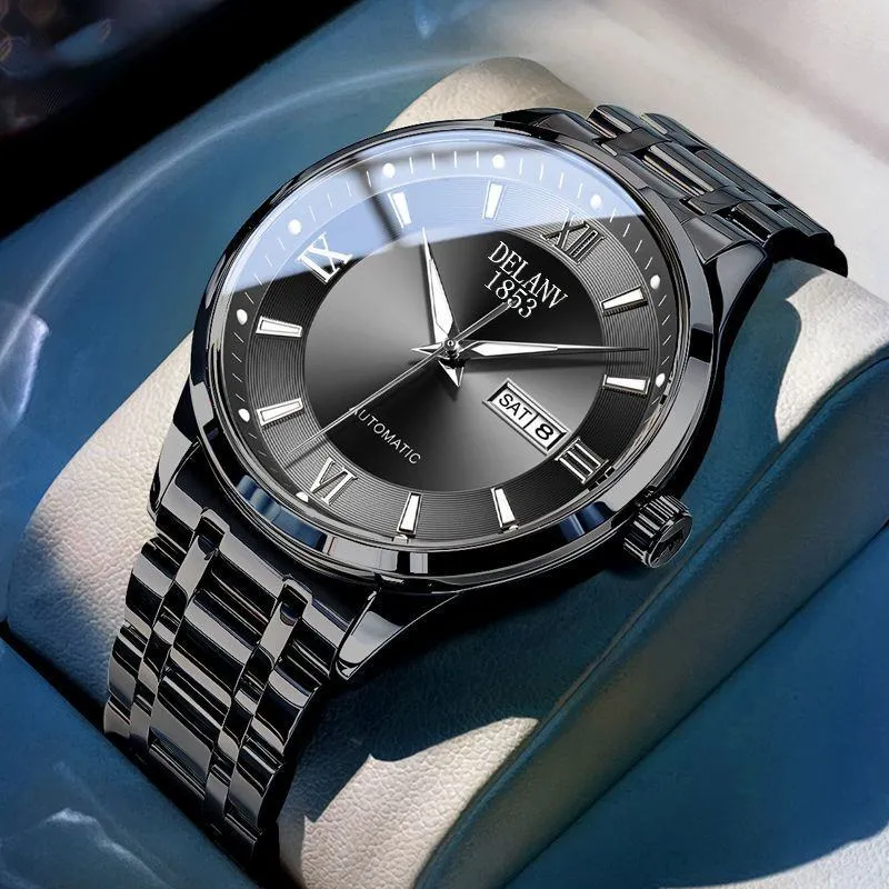 Swiss Imported Automatic Mechanical Men’s Watch Luxury Waterproof Stainless Steel Business High-End Wristwatch thumbnail 4