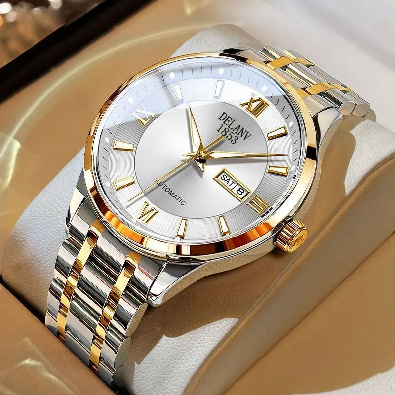 Swiss Imported Automatic Mechanical Men’s Watch Luxury Waterproof Stainless Steel Business High-End Wristwatch thumbnail 2