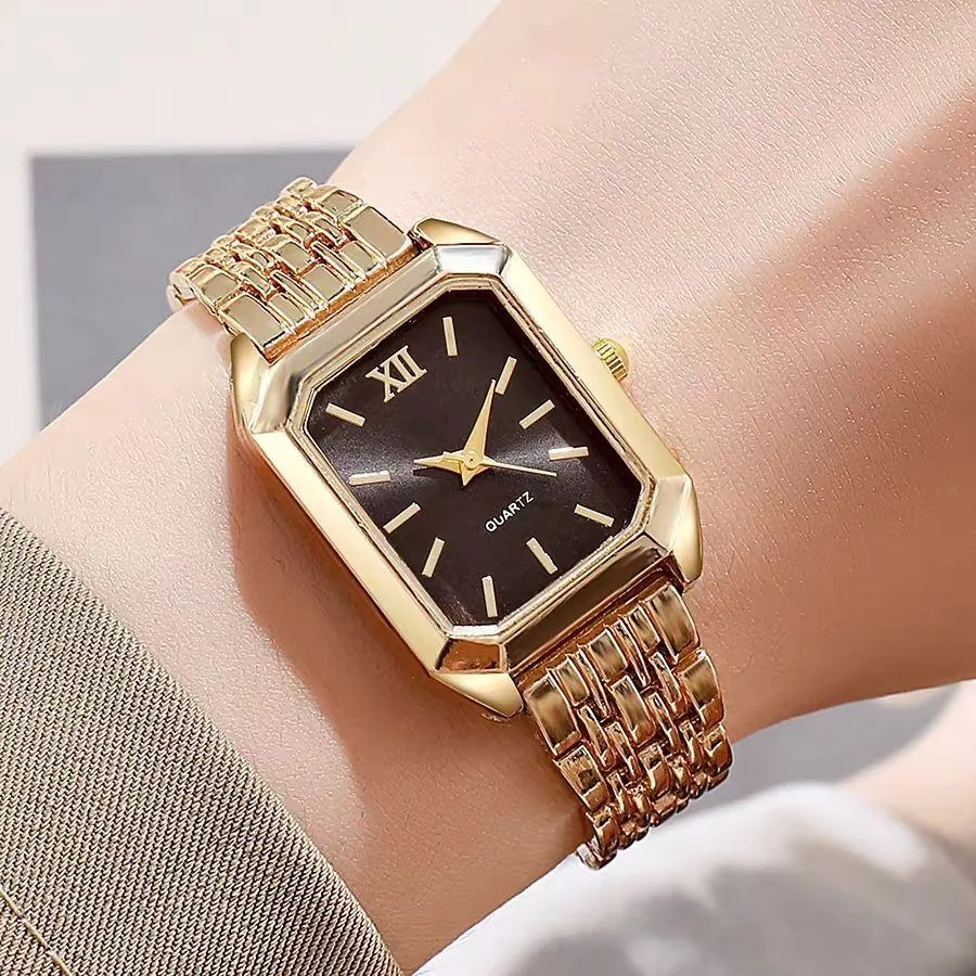 Women’s Luxury Square Watch Jewelry Set 5 Piece Crystal Bracelet Gift Set for Mom Girlfriend Best Friend thumbnail 6