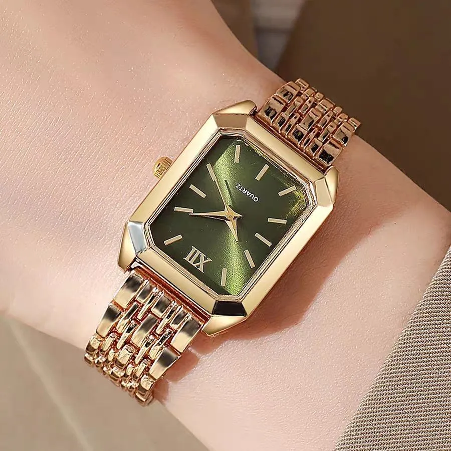 Women’s Luxury Square Watch Jewelry Set 5 Piece Crystal Bracelet Gift Set for Mom Girlfriend Best Friend showcase 7