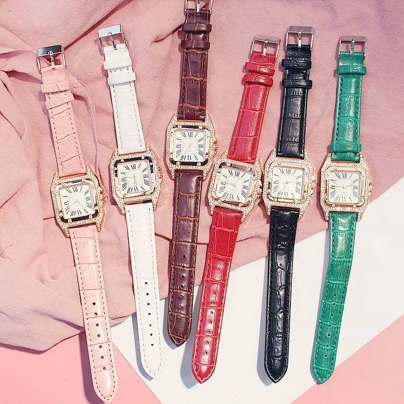 2024 Fashion Women’s Square Leather Watch Korean Style Minimalist Student Wristwatch Elegant Ladies Timepiece showcase 8