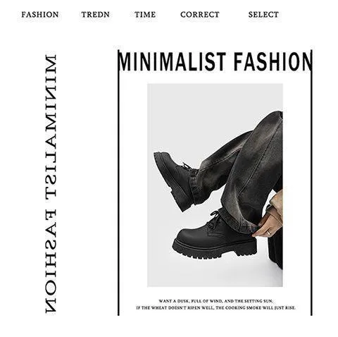 2026 Men’s British Style Derby Shoes Thick Sole Casual Leather Workwear Fashion Platform Dress Shoes showcase 7