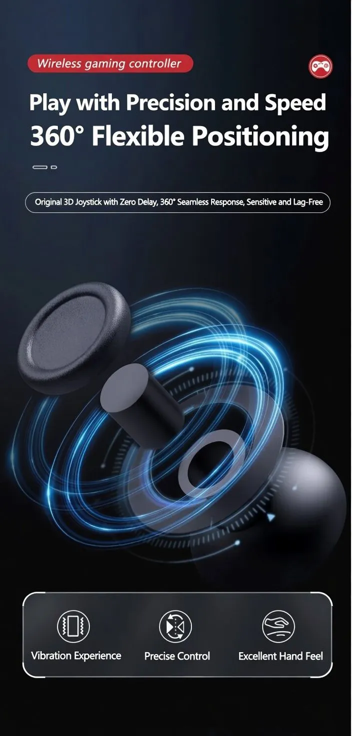 Wireless PS4 Gaming Controller Bluetooth Gamepad Dual Vibration Multi-Platform Game Controller with USB Receiver showcase 7