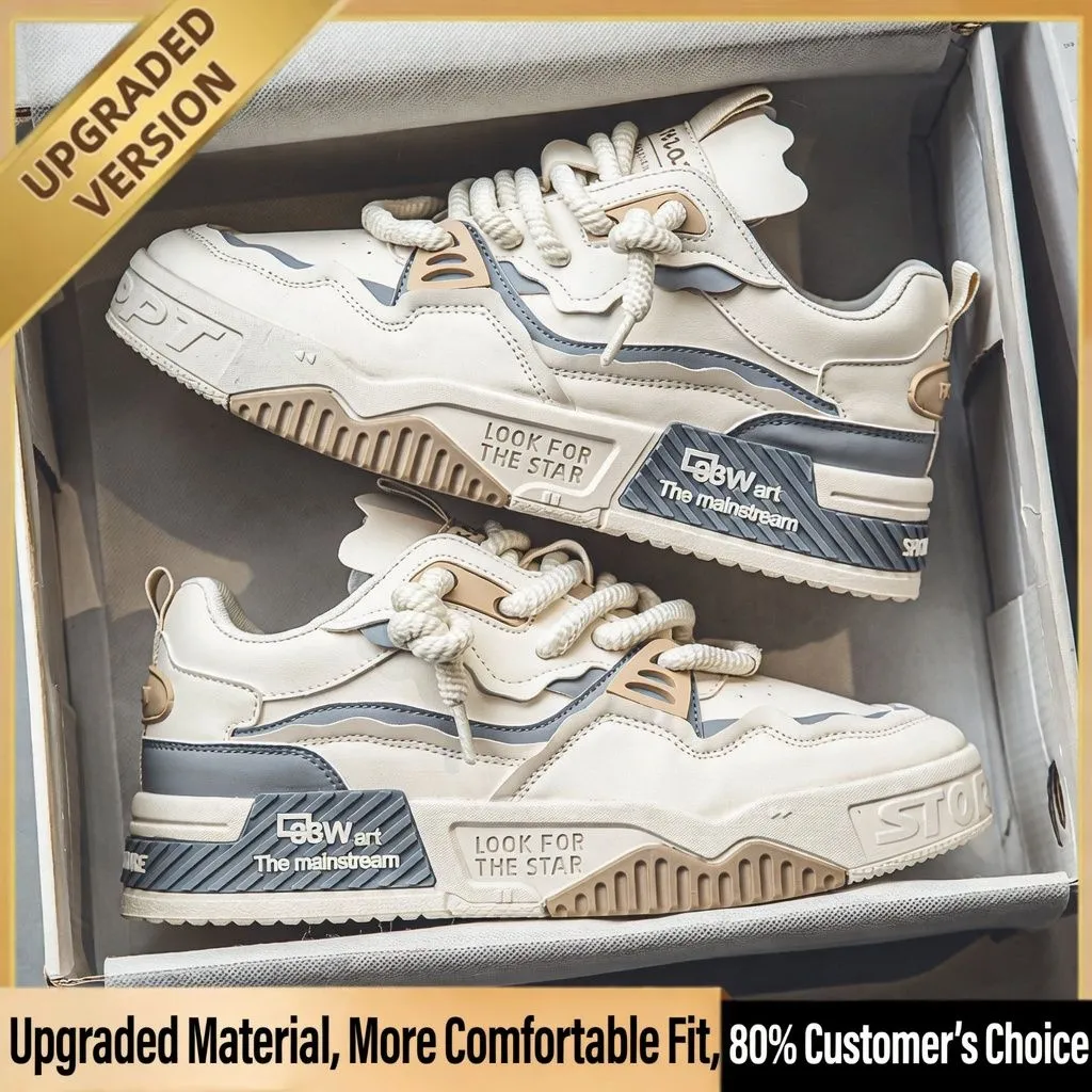 Men's Trendy Sneakers Summer Thick Sole Casual Sports Shoes Non-Slip Fashion Skateboard Shoes - Image 1