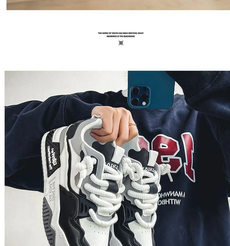Men's Trendy Sneakers Summer Thick Sole Casual Sports Shoes Non-Slip Fashion Skateboard Shoes  showcase 2