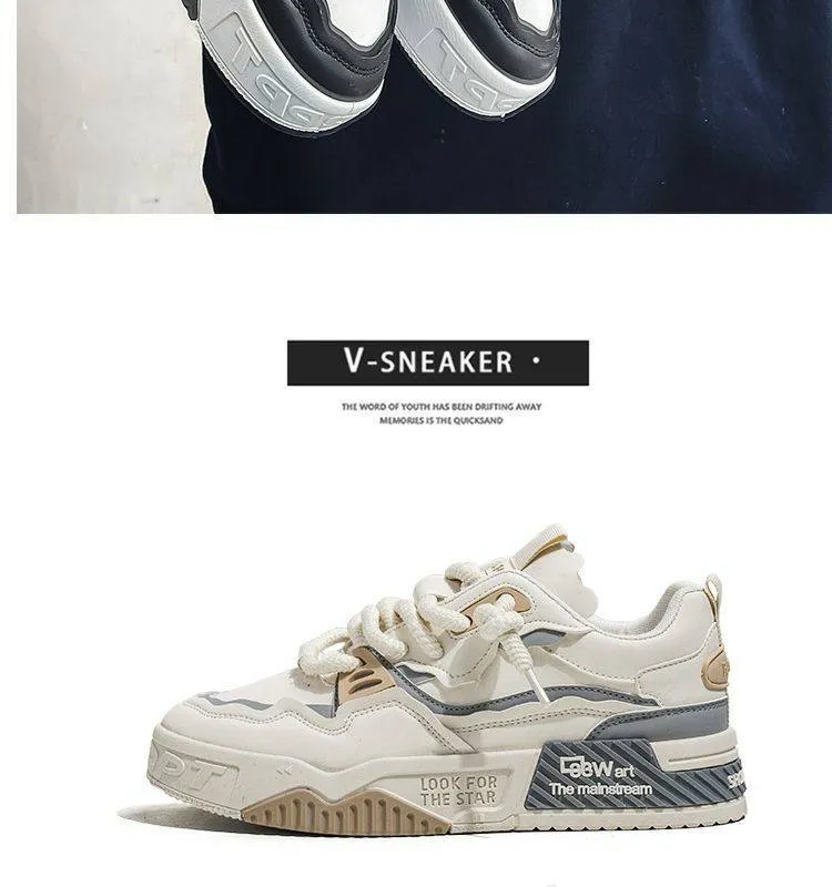 Men's Trendy Sneakers Summer Thick Sole Casual Sports Shoes Non-Slip Fashion Skateboard Shoes  showcase 3