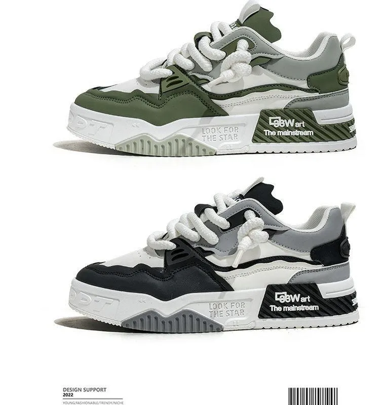 Men's Trendy Sneakers Summer Thick Sole Casual Sports Shoes Non-Slip Fashion Skateboard Shoes  showcase 4