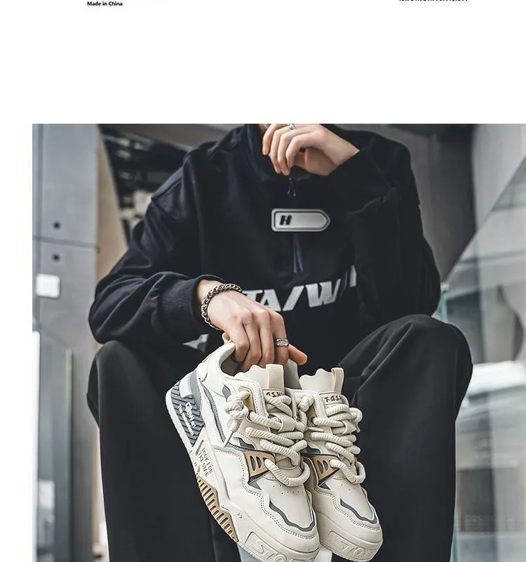 Men's Trendy Sneakers Summer Thick Sole Casual Sports Shoes Non-Slip Fashion Skateboard Shoes  showcase 5