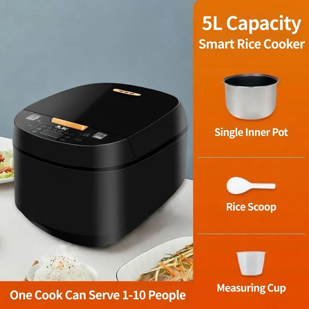 Xianke 5L Smart Rice Cooker Multifunctional Electric Rice Cooker with Timer and Keep Warm Function - Image 1
