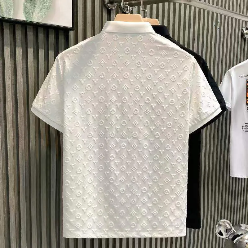 Men's Luxury Jacquard Polo Shirt Short Sleeve Breathable Slim Fit Casual Summer Fashion T-Shirt showcase 5