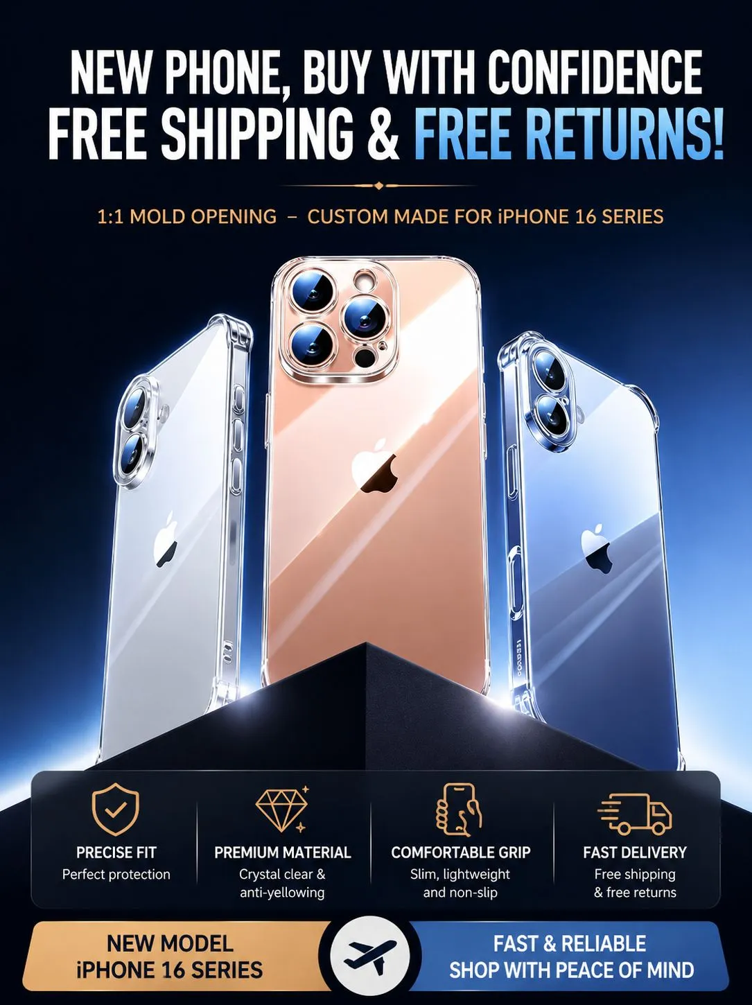 100pcs iPhone 16 Pro Max Clear Phone Case Ultra Thin Shockproof Transparent Soft TPU Cover for iPhone 15 & 14 Series showcase 2