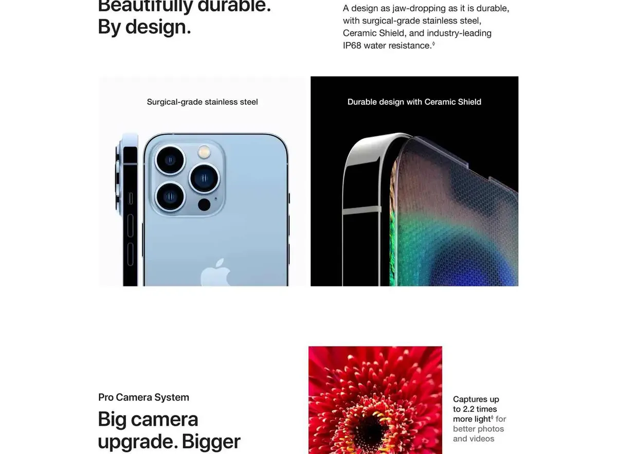 Apple iPhone 13 Pro 128GB Factory Unlocked (Physical SIM) — 6.1" Super Retina XDR OLED ProMotion, A15 Bionic, Pro 12MP Triple Camera showcase 2