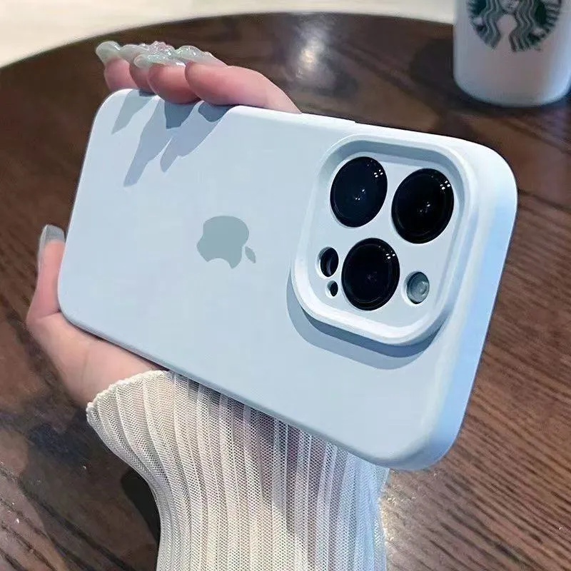 Silicone Soft Case for iPhone 16 Pro Max & Older Models — Slim Shockproof Solid-Color Cover - Image 1