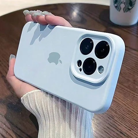 Silicone Soft Case for iPhone 16 Pro Max & Older Models — Slim Shockproof Solid-Color Cover