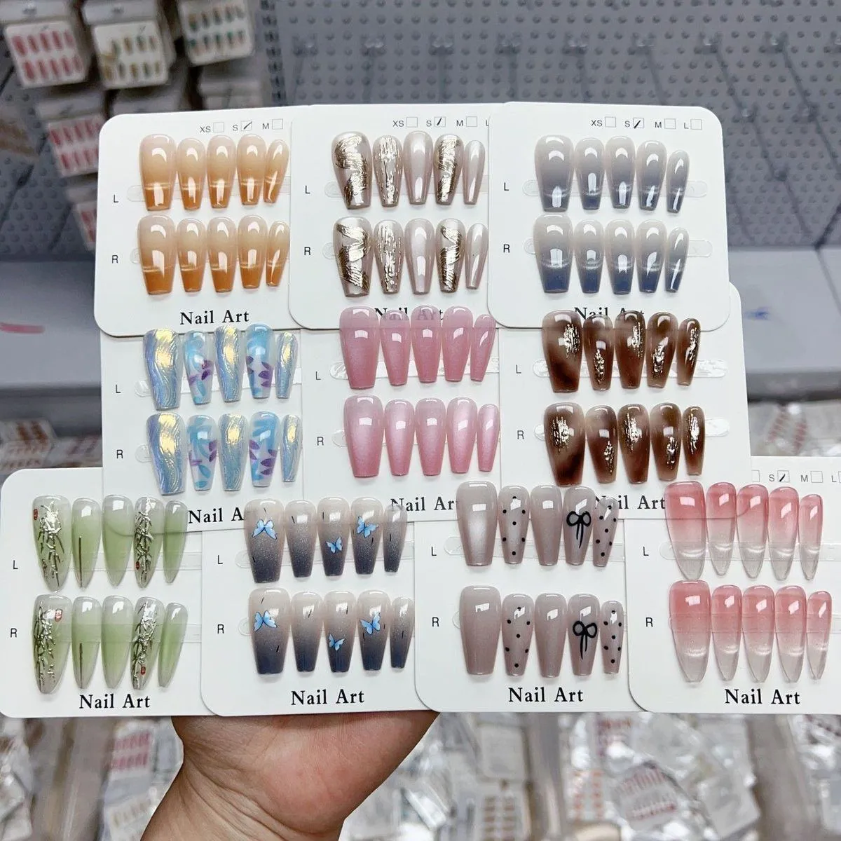 Factory Direct Wholesale Premium Cat Eye French Manicure Press-On Nails — Affordable for Entrepreneurship, Street Vending & Stationery Store Stocking showcase 1