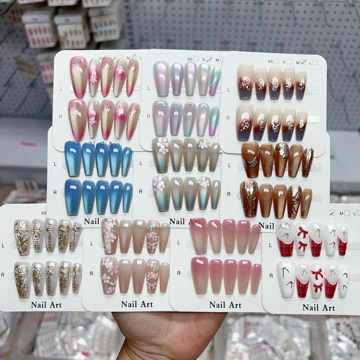 Factory Direct Wholesale Premium Cat Eye French Manicure Press-On Nails — Affordable for Entrepreneurship, Street Vending & Stationery Store Stocking showcase 2