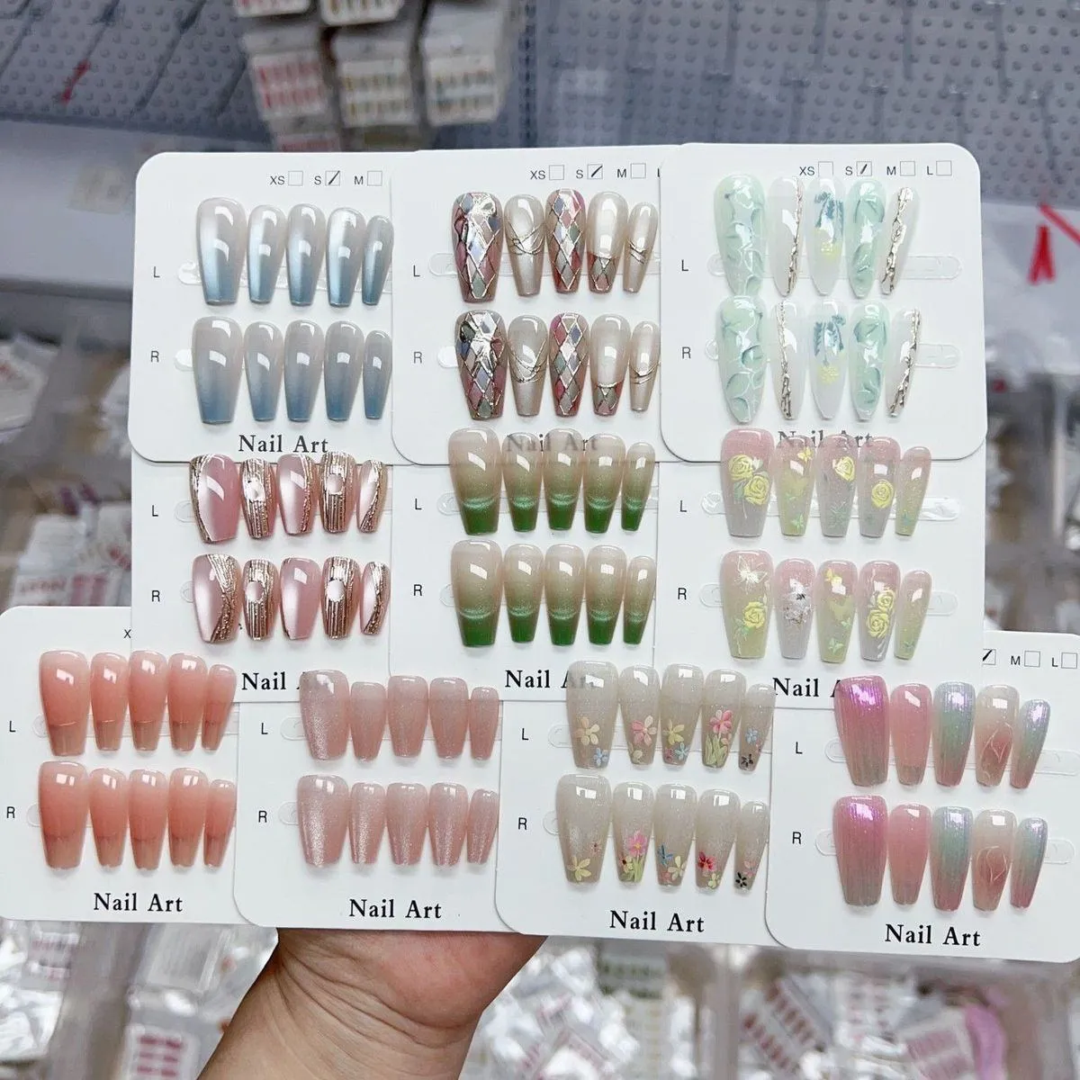 Factory Direct Wholesale Premium Cat Eye French Manicure Press-On Nails — Affordable for Entrepreneurship, Street Vending & Stationery Store Stocking showcase 4