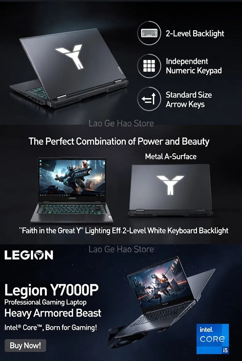 [Lenovo Legion Clearance] 15.6" Y7000/ Y7000P Gaming Laptop - Core i7/i5 GTX/RTX - Certified Refurbished Used PC for Gaming & 3D Design  thumbnail 7