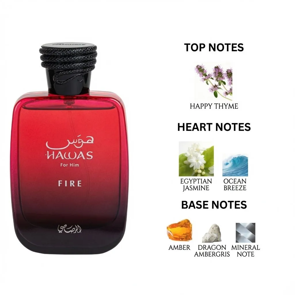 Rasasi Hawas Eau de Parfum Spray Best Selling Dubai Middle East Mens Fragrance Scent - Image 7