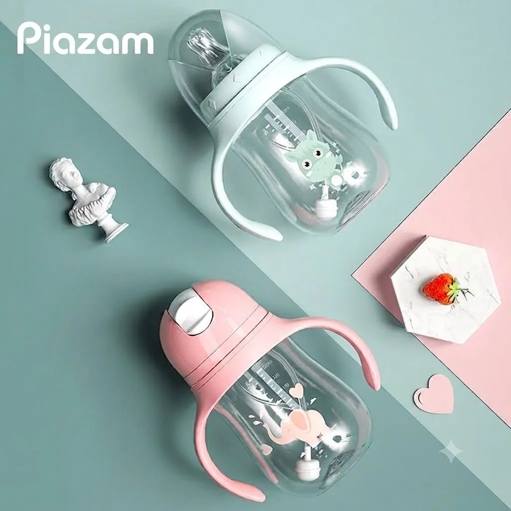 Wide Neck Baby Bottle with Straw & Gravity Ball – Anti-Colic, Shatterproof Dual-Use Sippy Cup for Newborns, Infants & Toddlers showcase 6