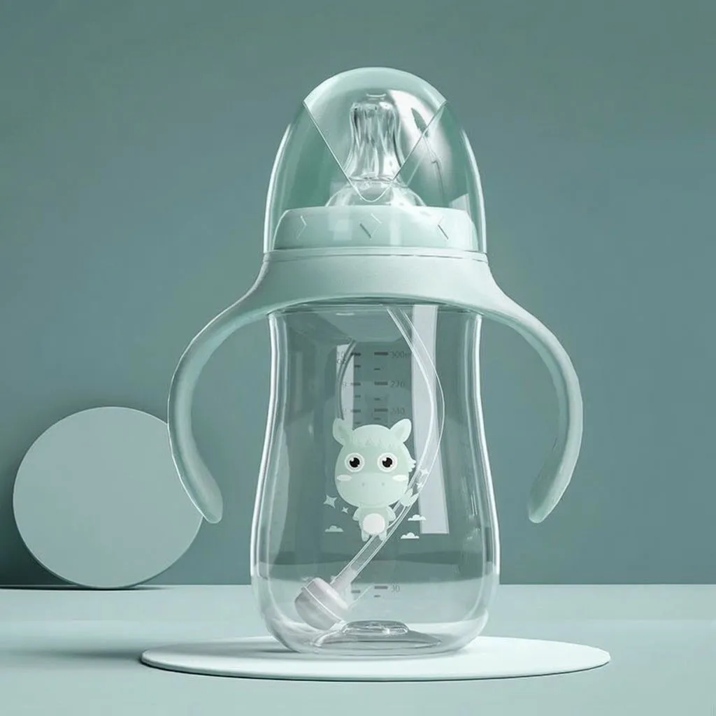 Wide Neck Baby Bottle with Straw & Gravity Ball – Anti-Colic, Shatterproof Dual-Use Sippy Cup for Newborns, Infants & Toddlers showcase 7