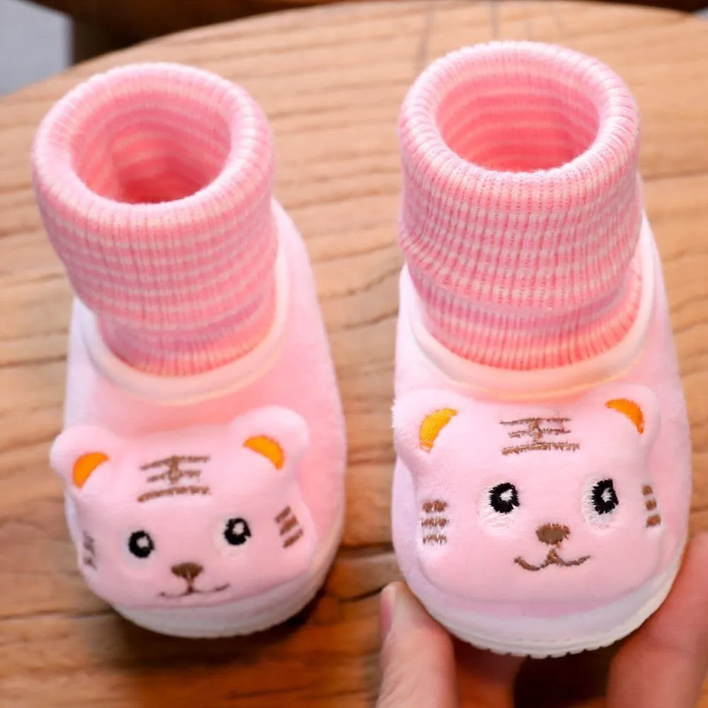 Winter Fleece Lined Thickened High Top Baby Shoes Pre-Walker Cotton Boots for 0-3-6-9-15 Months Infants - Image 2