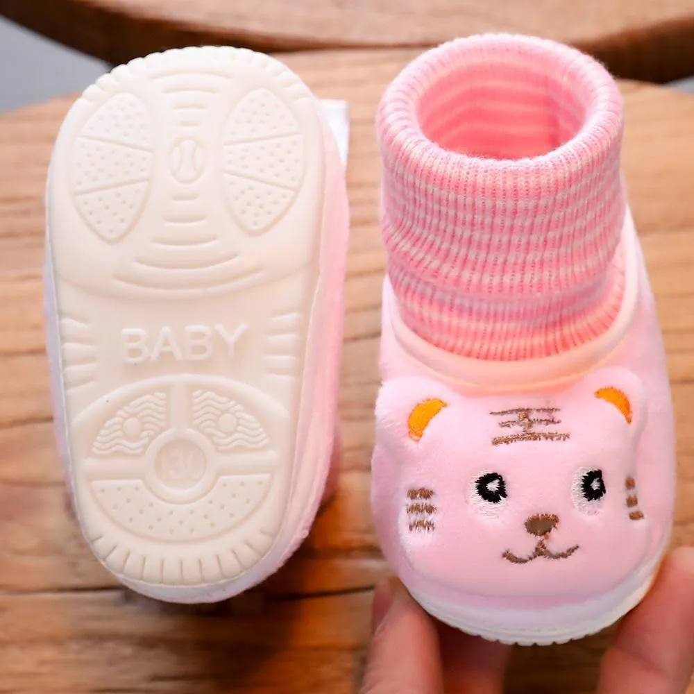 Winter Fleece Lined Thickened High Top Baby Shoes Pre-Walker Cotton Boots for 0-3-6-9-15 Months Infants - Image 3