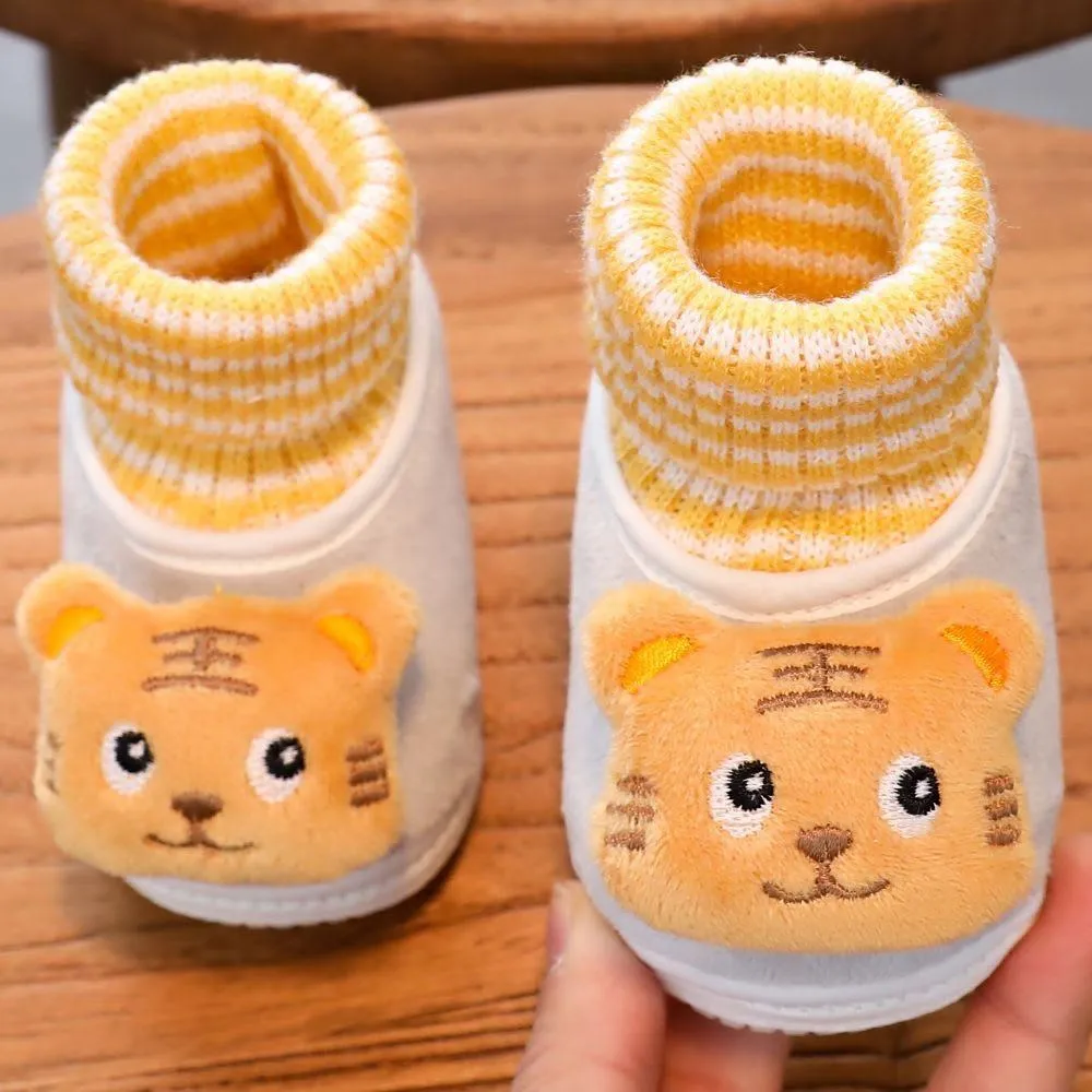 Winter Fleece Lined Thickened High Top Baby Shoes Pre-Walker Cotton Boots for 0-3-6-9-15 Months Infants - Image 4