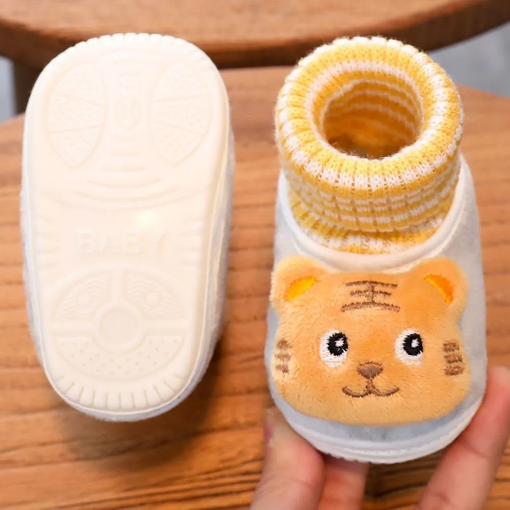 Winter Fleece Lined Thickened High Top Baby Shoes Pre-Walker Cotton Boots for 0-3-6-9-15 Months Infants showcase 3