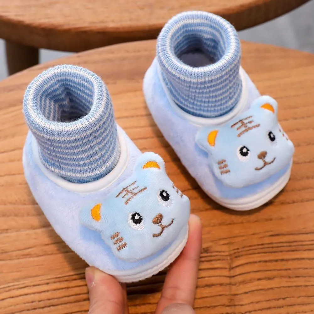 Winter Fleece Lined Thickened High Top Baby Shoes Pre-Walker Cotton Boots for 0-3-6-9-15 Months Infants showcase 5