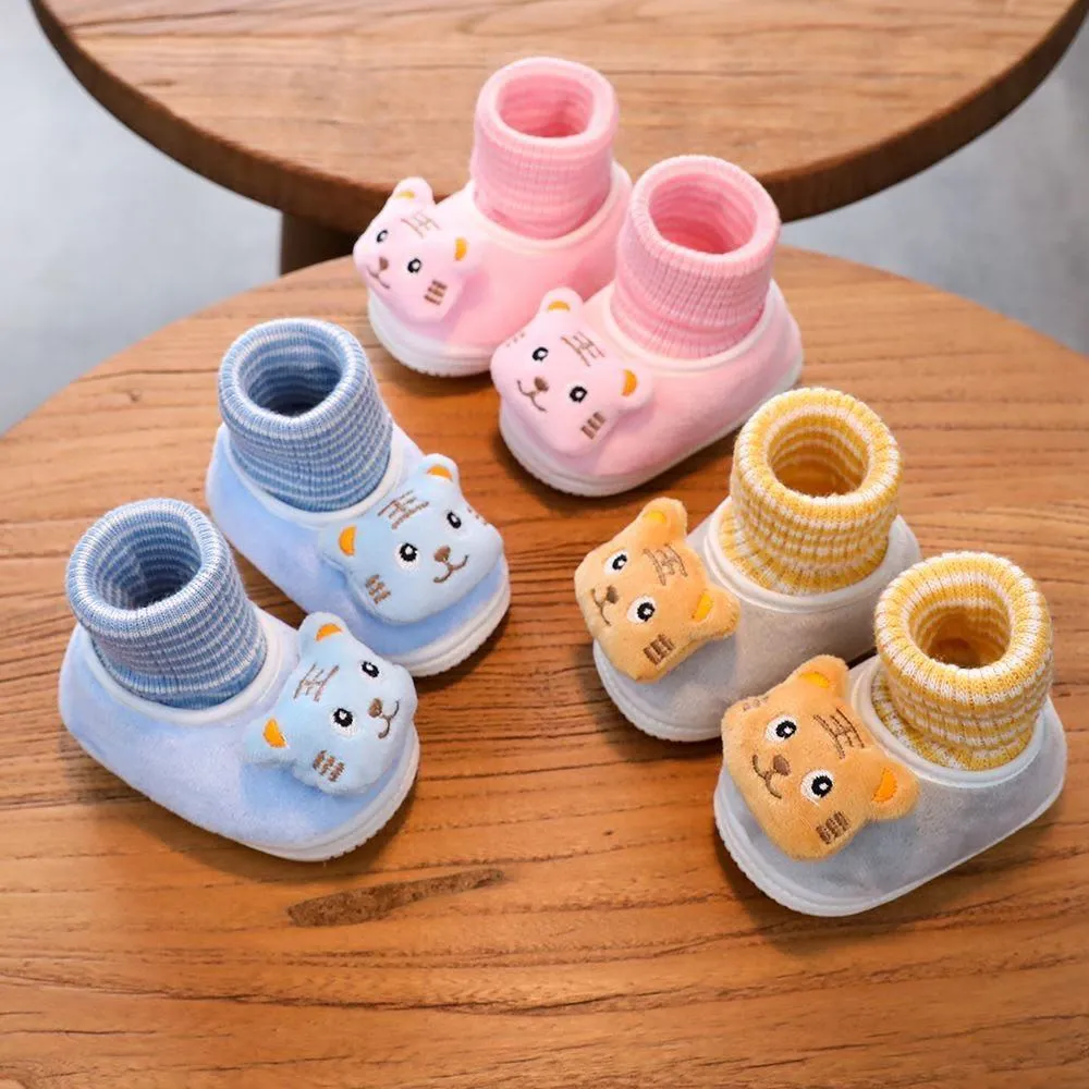 Winter Fleece Lined Thickened High Top Baby Shoes Pre-Walker Cotton Boots for 0-3-6-9-15 Months Infants showcase 6