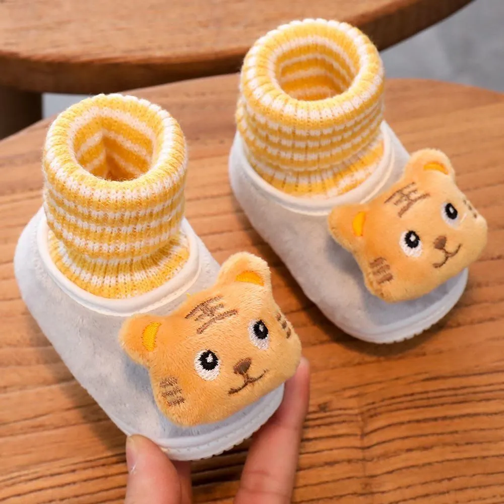 Winter Fleece Lined Thickened High Top Baby Shoes Pre-Walker Cotton Boots for 0-3-6-9-15 Months Infants showcase 7