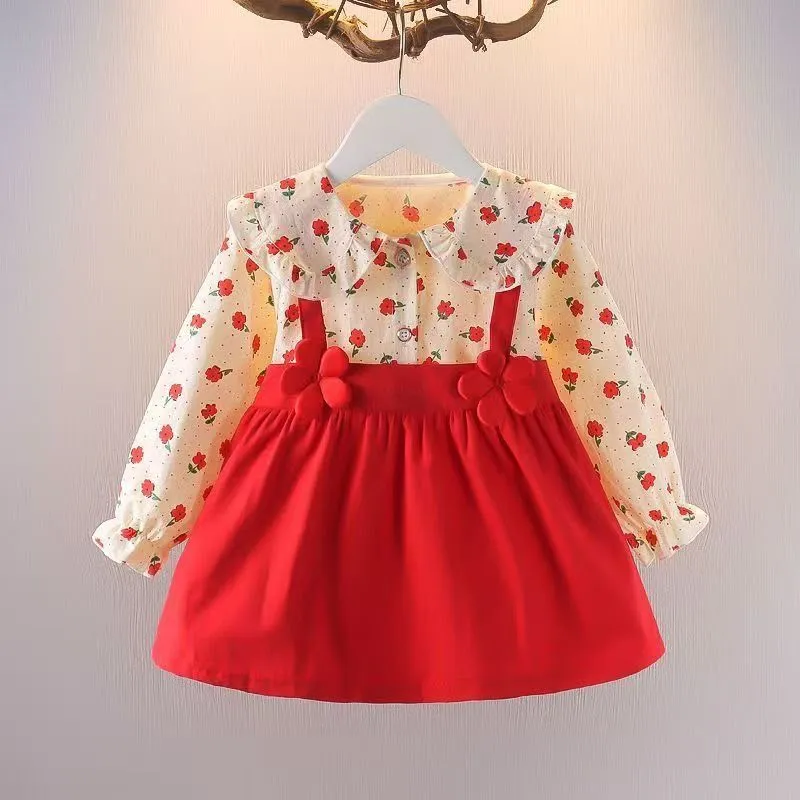Cute Rabbit Ear Red Dress for Baby Girls – Sweet & Stylish 2026 Spring One-Piece Outfit showcase 1