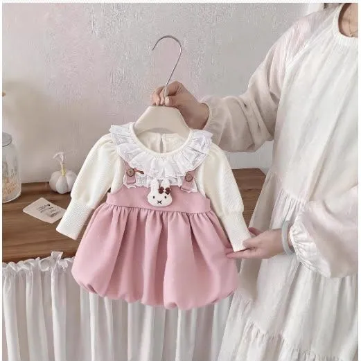 Cute Rabbit Ear Red Dress for Baby Girls – Sweet & Stylish 2026 Spring One-Piece Outfit showcase 5