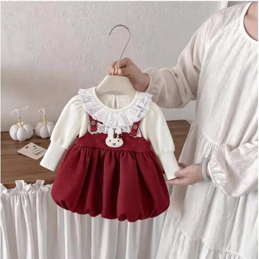 Cute Rabbit Ear Red Dress for Baby Girls – Sweet & Stylish 2026 Spring One-Piece Outfit showcase 8
