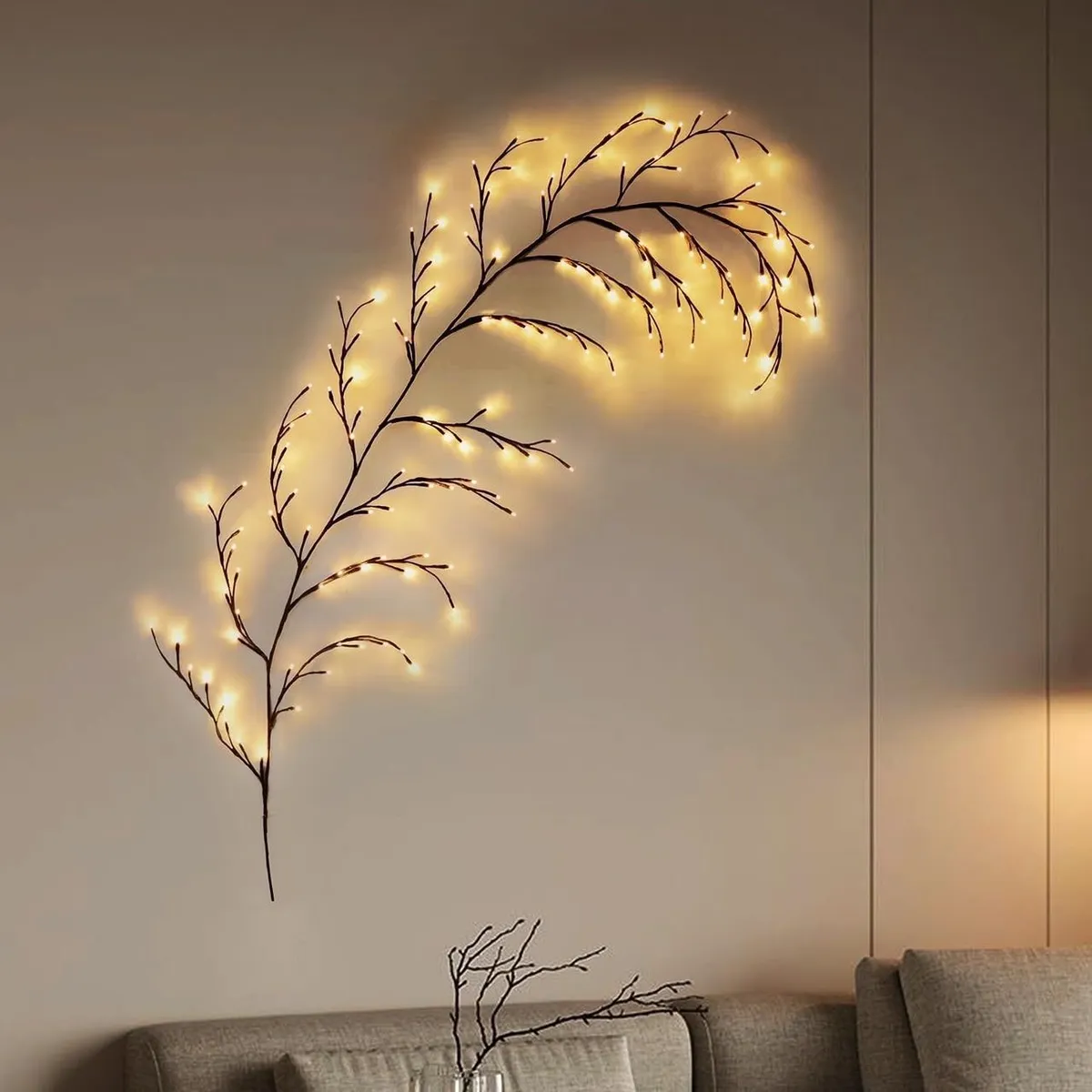 LED Branch Vine Wall Light – Plug-in Decorative Fairy Lights for Living Room & Bedside Ambiance showcase 2
