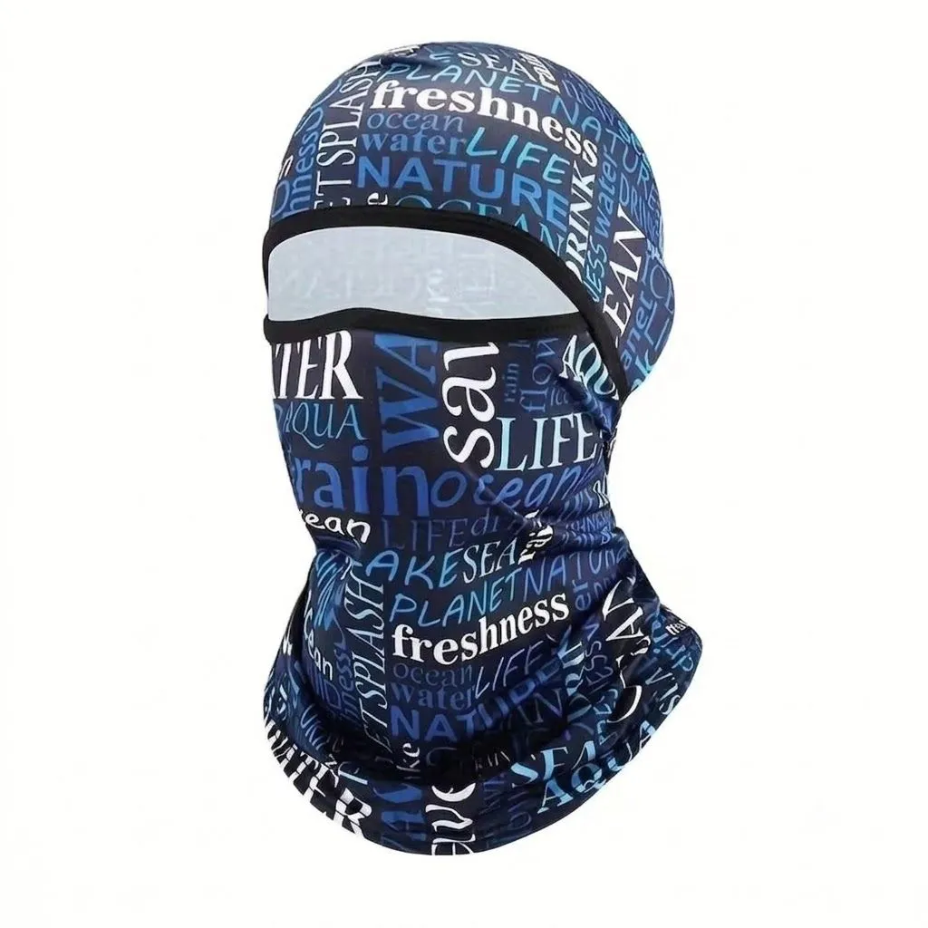 White & Blue Letters  1piece
