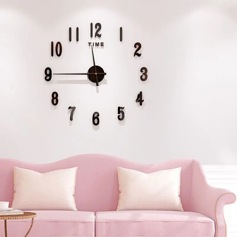 Luminous No-Drill Wall Clock - Modern Minimalist Creative Hanging Clock for Living Room showcase 6