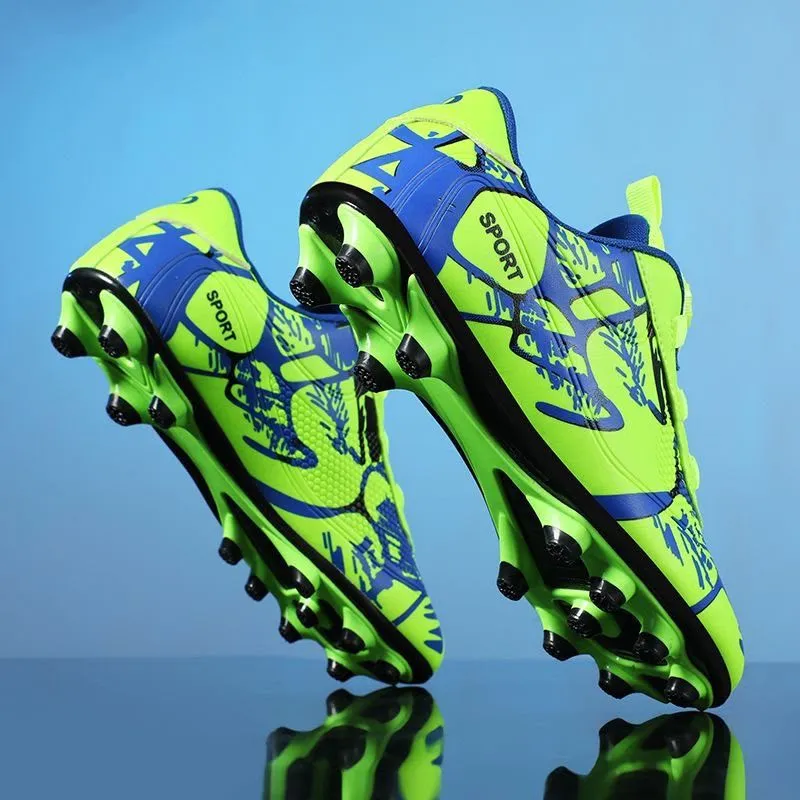 Professional Kids Soccer Cleats for Boys - TF Turf Studs Youth Training Football Boots thumbnail 3
