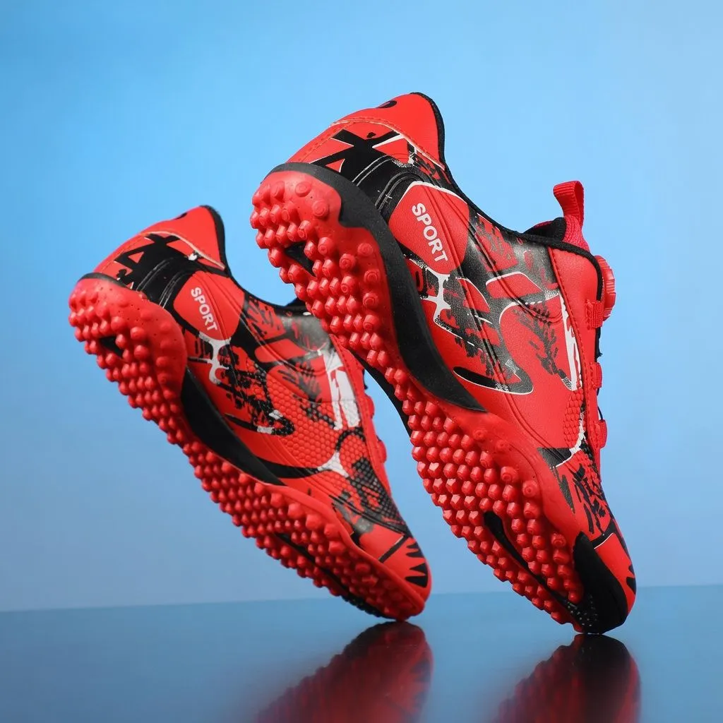 Professional Kids Soccer Cleats for Boys - TF Turf Studs Youth Training Football Boots showcase 2