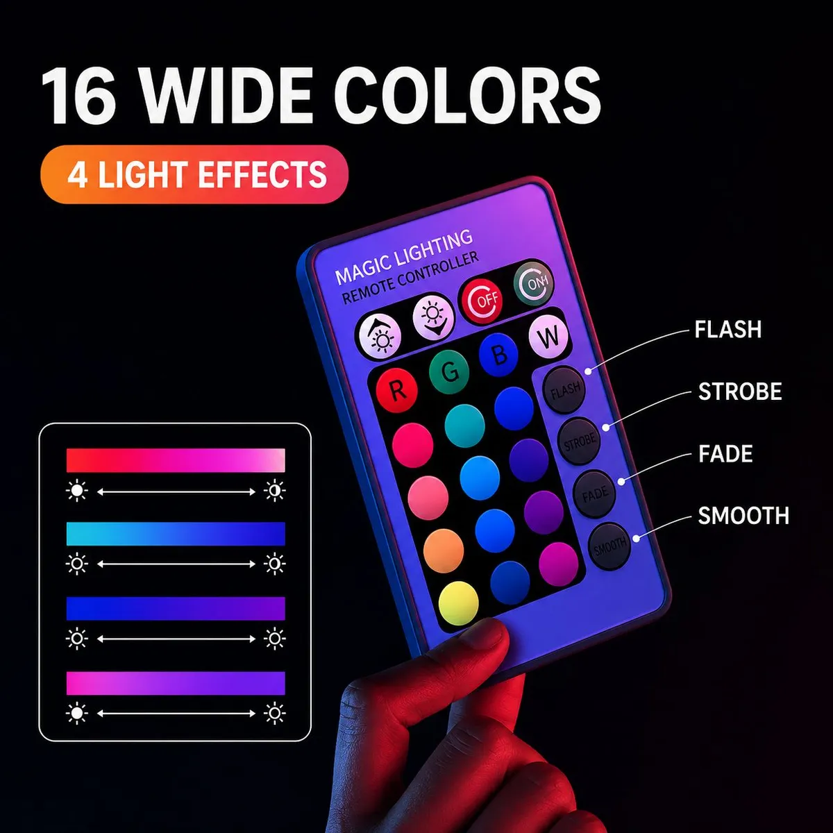 Trendy Remote Control Multi-Color LED Atmosphere Light Bulb – Selfie & Photo Mood Lighting Fill Light showcase 2