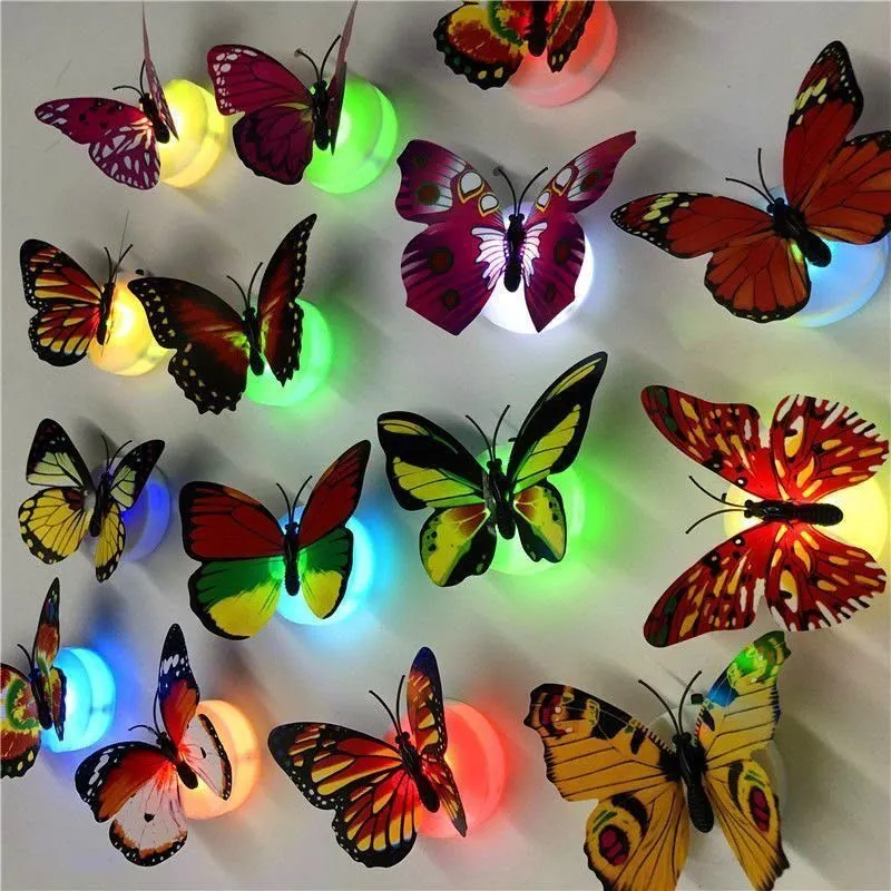 Glow-in-the-Dark 3D Butterfly Wall Stickers – Self-Adhesive Luminous Night Light Decor thumbnail 1