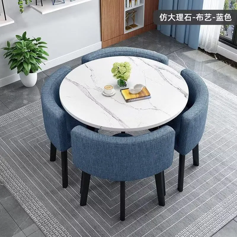 Foldable Round Dining Table & Chair Set – Space-Saving for Home, Apartment & Shop Use - Image 2