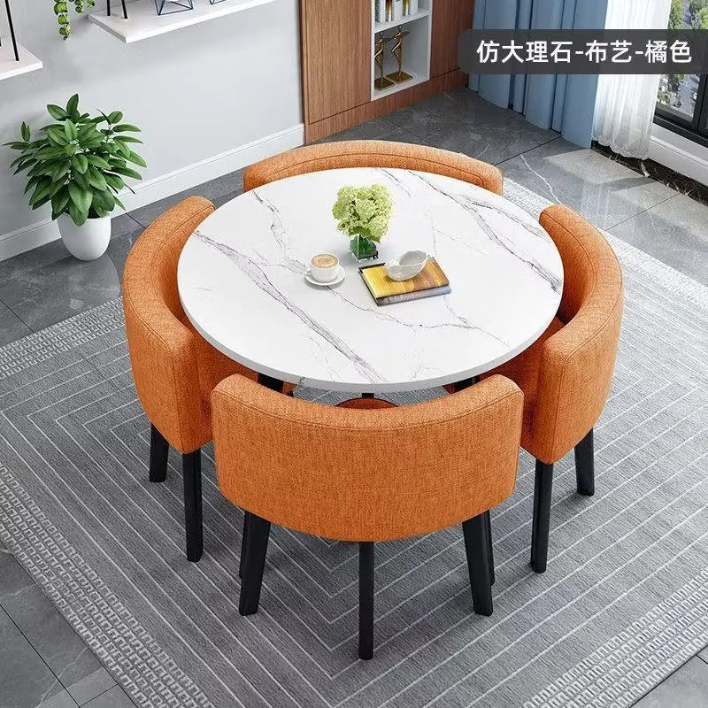 Foldable Round Dining Table & Chair Set – Space-Saving for Home, Apartment & Shop Use - Image 3