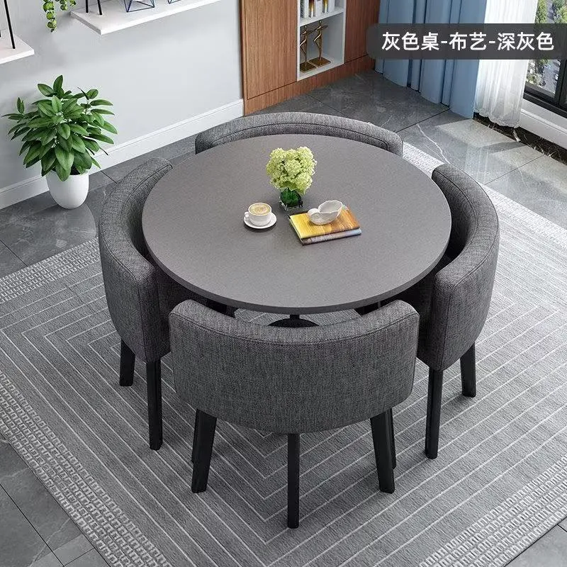 Foldable Round Dining Table & Chair Set – Space-Saving for Home, Apartment & Shop Use - Image 4