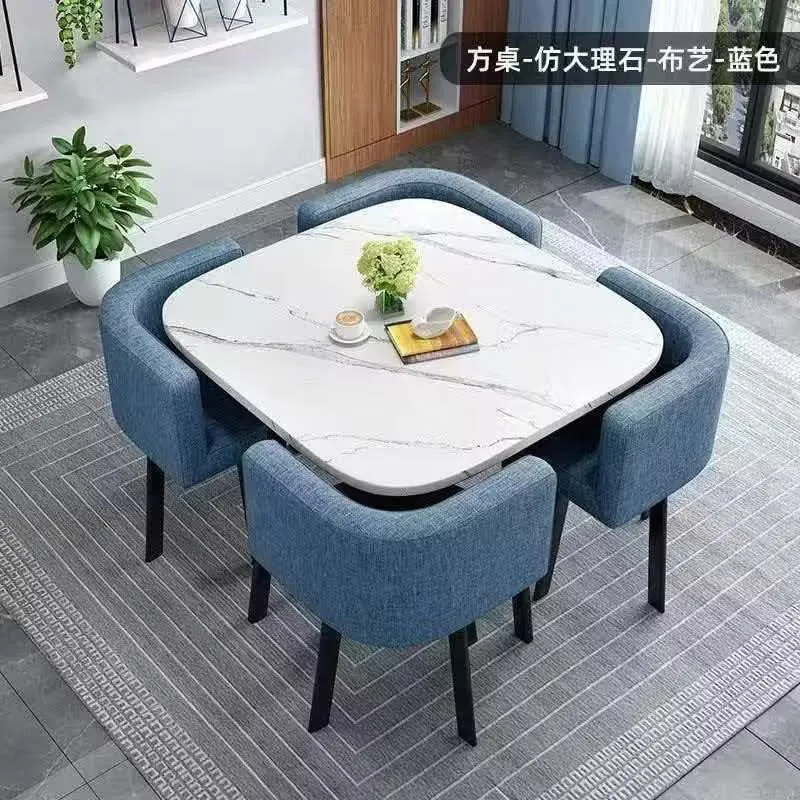 Foldable Round Dining Table & Chair Set – Space-Saving for Home, Apartment & Shop Use showcase 1