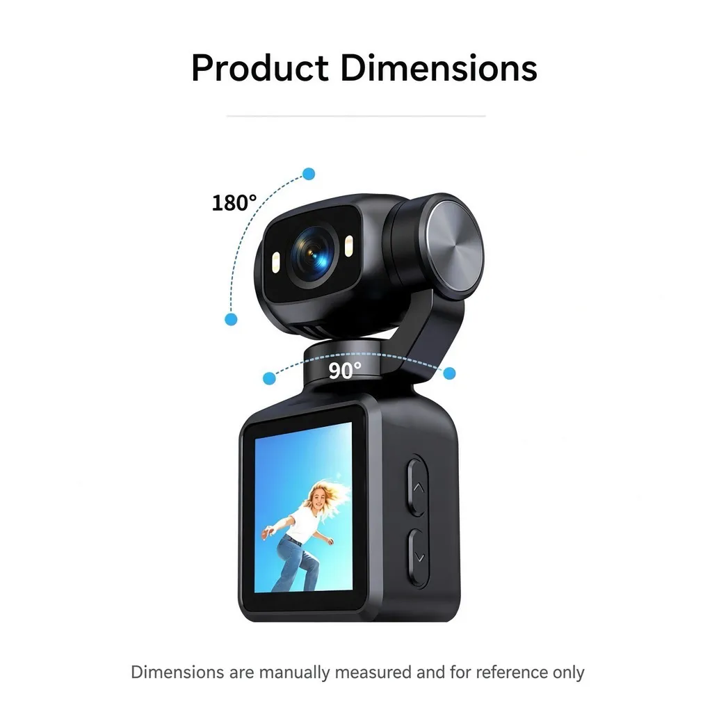 New Rotating HD Pocket Camera – Handheld Sports Camera with Image Stabilization, Portable HD Video Camera showcase 5