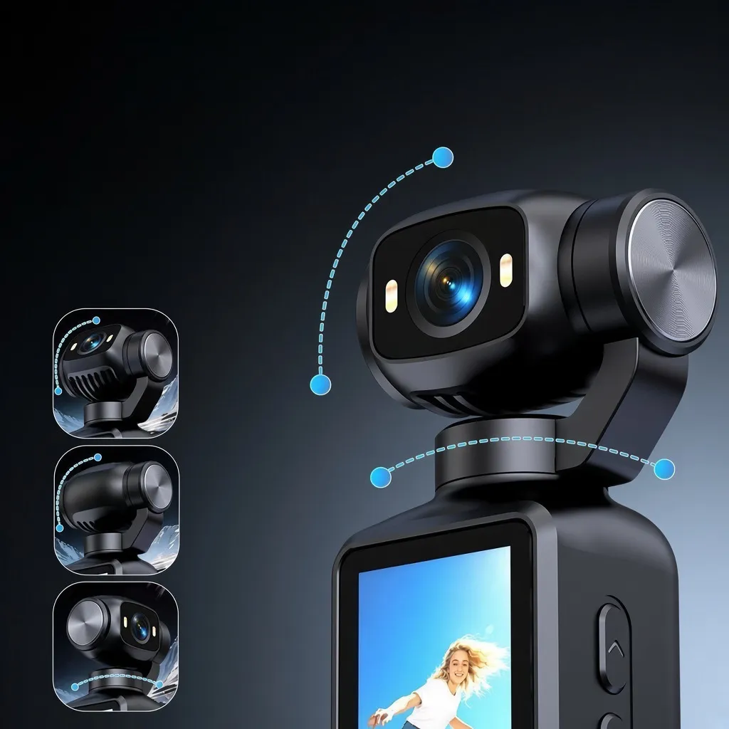 New Rotating HD Pocket Camera – Handheld Sports Camera with Image Stabilization, Portable HD Video Camera showcase 6