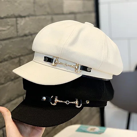 Women’s Octagonal Newsboy Cap – Stylish Korean-Style Beret Hat, Versatil